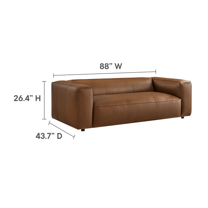 Alden Upholstered Vegan Leather Sofa