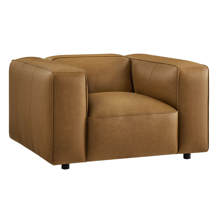 Aspen Upholstered Vegan Leather Modular Armchair