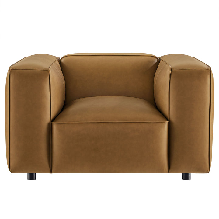 Aspen Upholstered Vegan Leather Modular Armchair