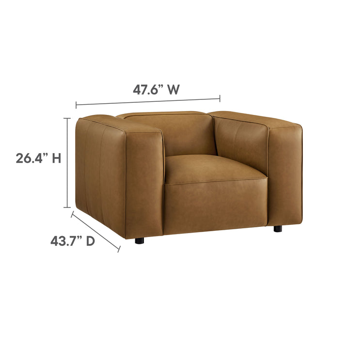 Aspen Upholstered Vegan Leather Modular Armchair