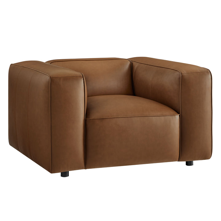 Aspen Upholstered Vegan Leather Modular Armchair