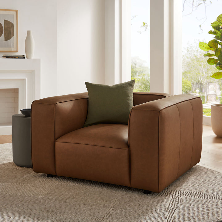 Aspen Upholstered Vegan Leather Modular Armchair