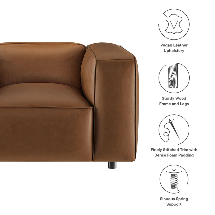 Aspen Upholstered Vegan Leather Modular Armchair