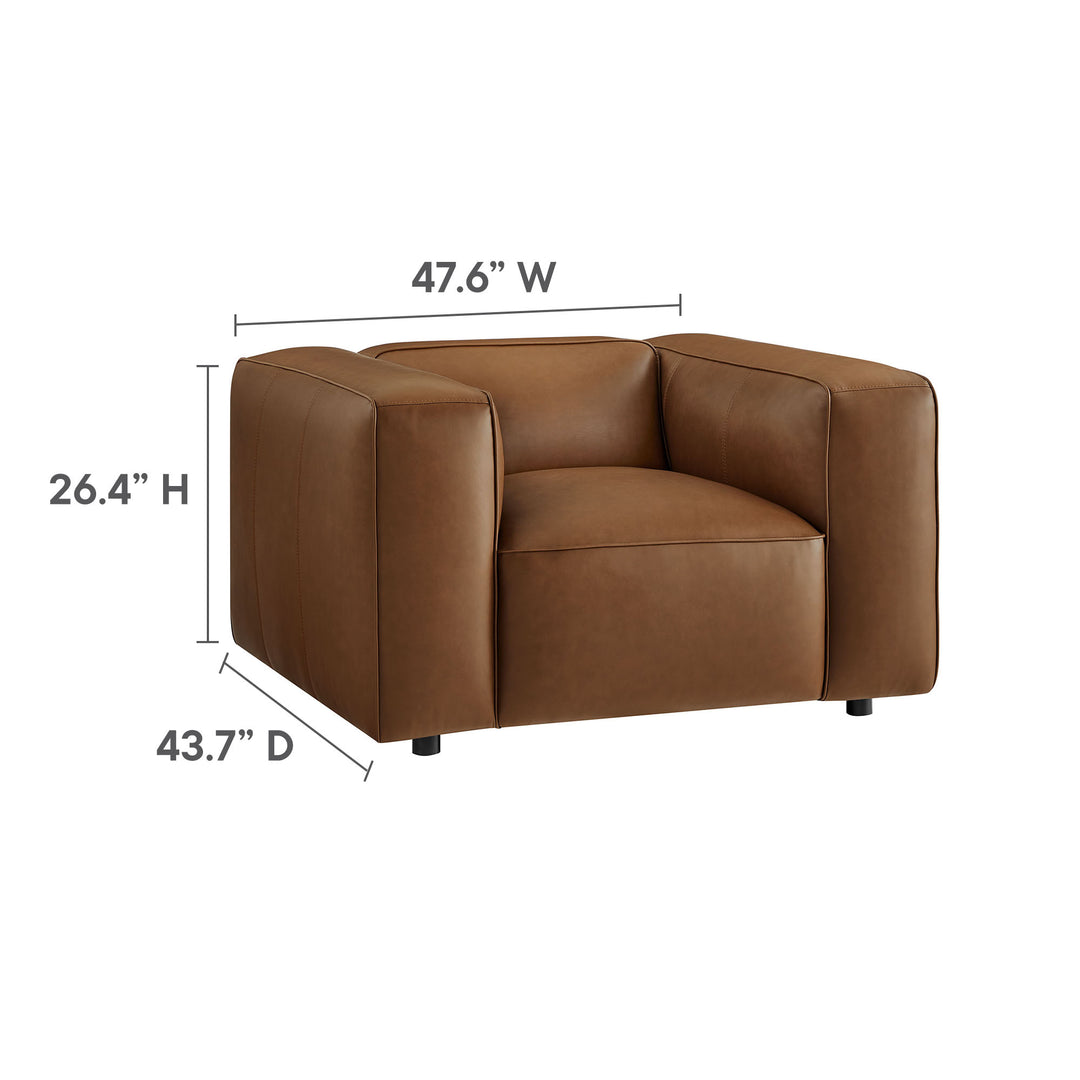 Aspen Upholstered Vegan Leather Modular Armchair