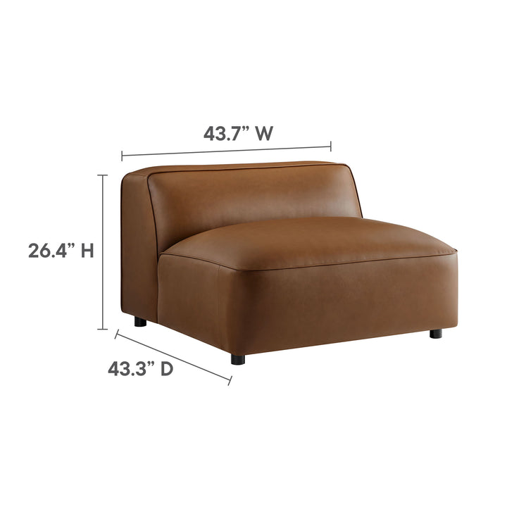 Aspen Upholstered Vegan Leather Modular Armless Chair