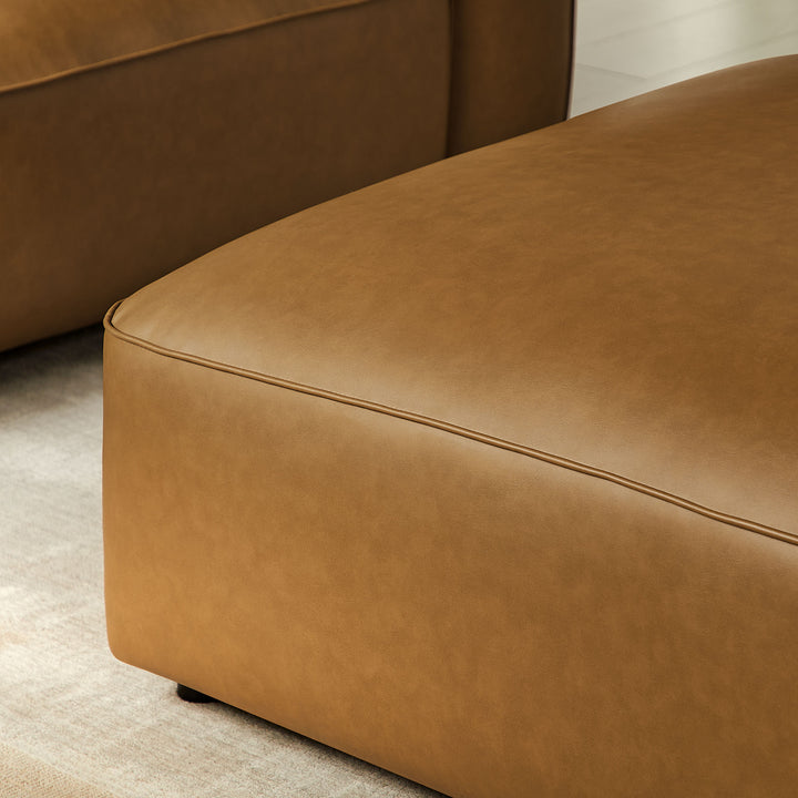 Axel Upholstered Vegan Leather Ottoman