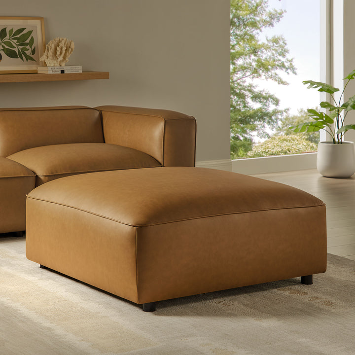 Axel Upholstered Vegan Leather Ottoman