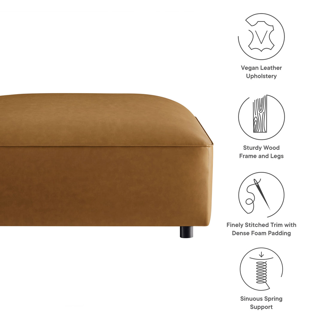 Axel Upholstered Vegan Leather Ottoman