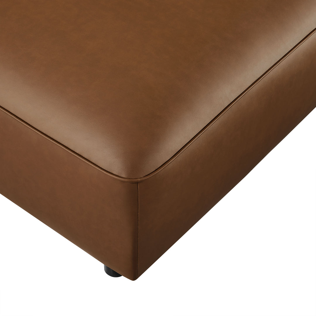 Axel Upholstered Vegan Leather Ottoman