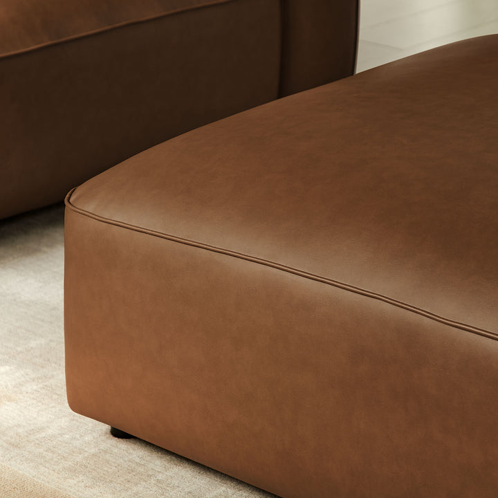 Axel Upholstered Vegan Leather Ottoman