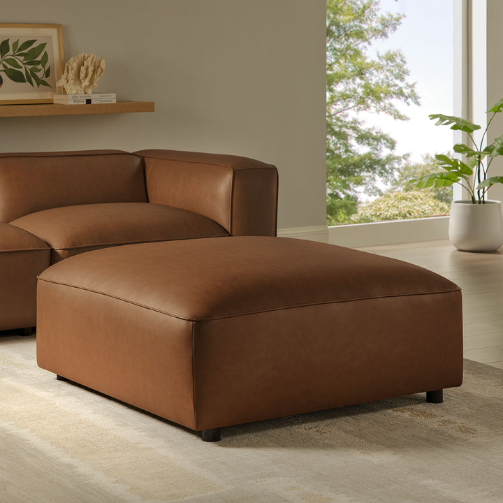 Axel Upholstered Vegan Leather Ottoman