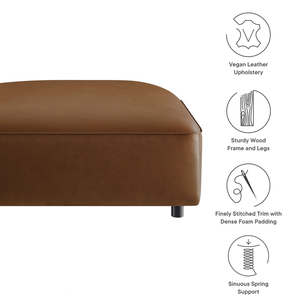 Axel Upholstered Vegan Leather Ottoman