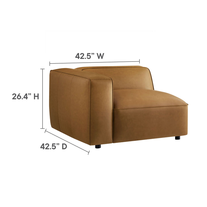 Aelia 4-Piece Vegan Leather Modular Sofa Set