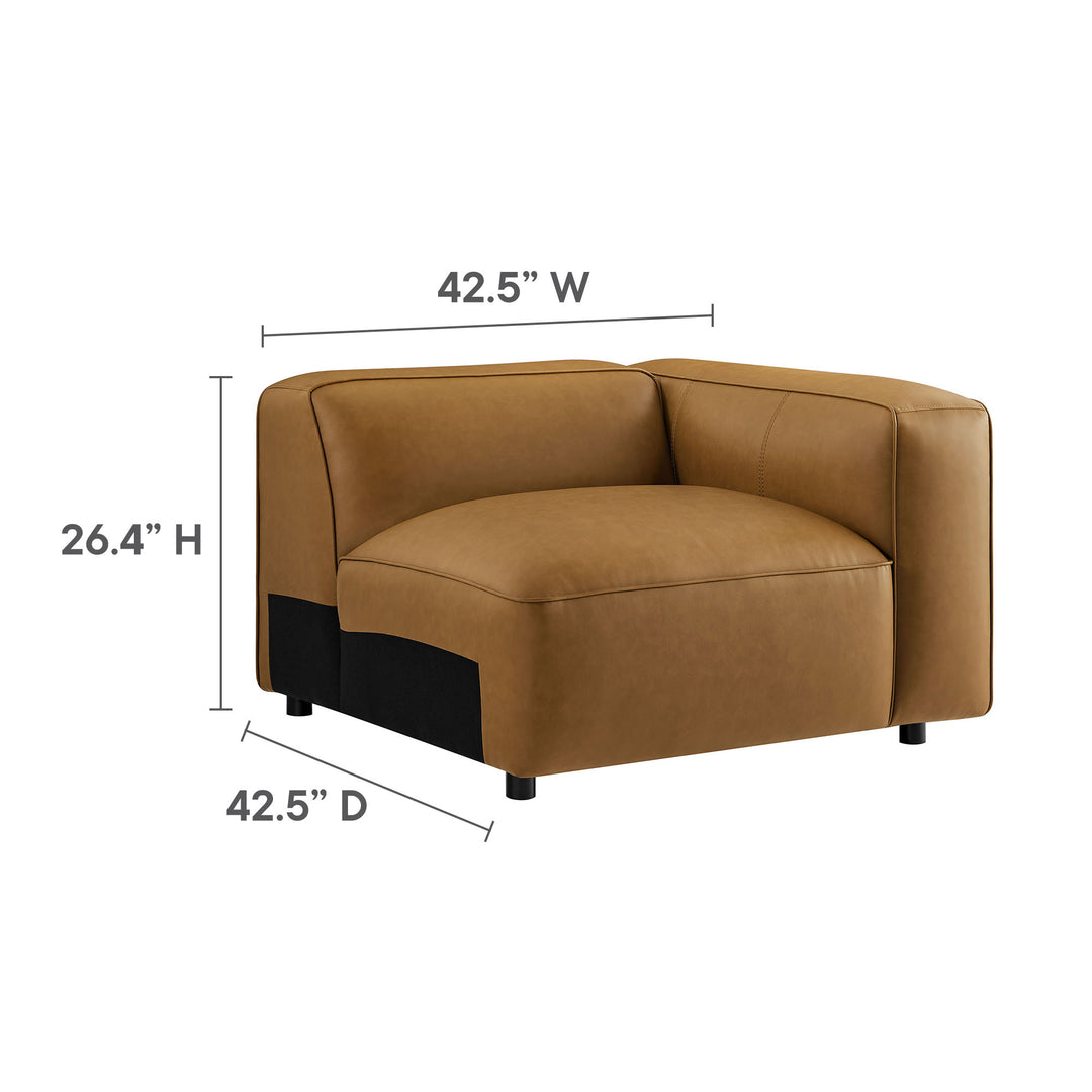 Aelia 4-Piece Vegan Leather Modular Sofa Set