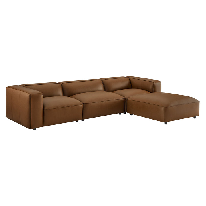 Aelia 4-Piece Vegan Leather Modular Sofa Set