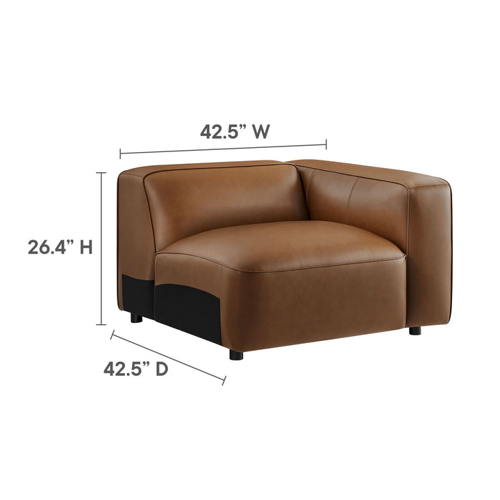 Aelia 4-Piece Vegan Leather Modular Sofa Set