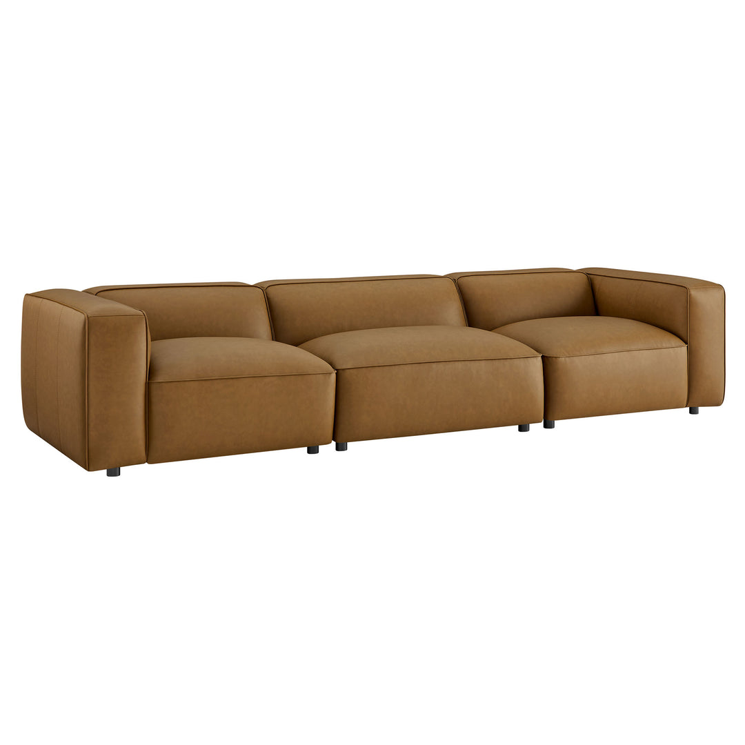 Aspen 3-Piece Upholstered Vegan Leather Modular Sofa