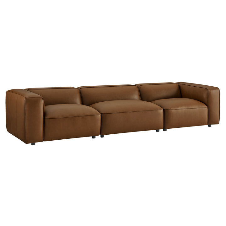 Aspen 3-Piece Upholstered Vegan Leather Modular Sofa