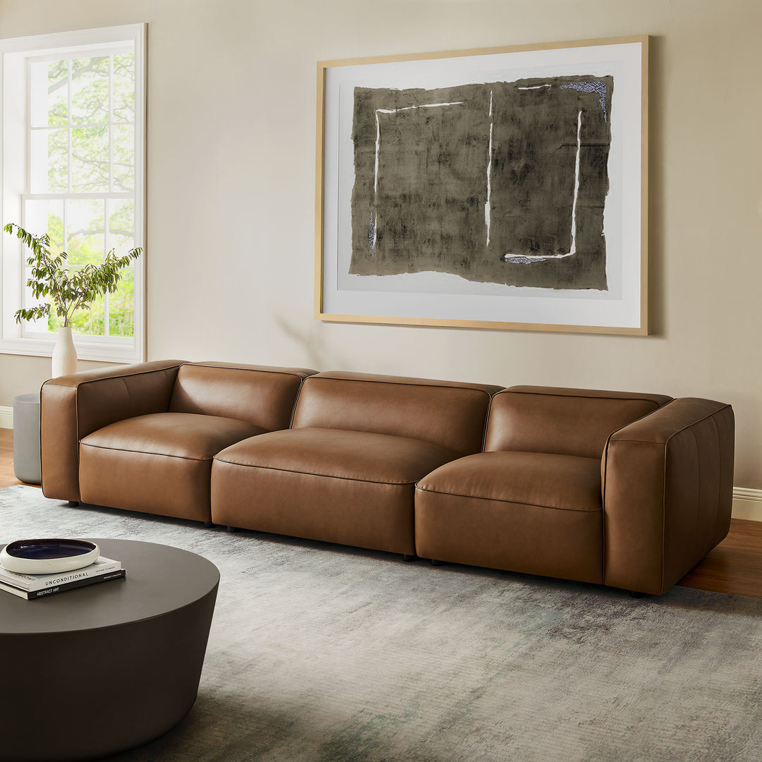 Aspen 3-Piece Upholstered Vegan Leather Modular Sofa