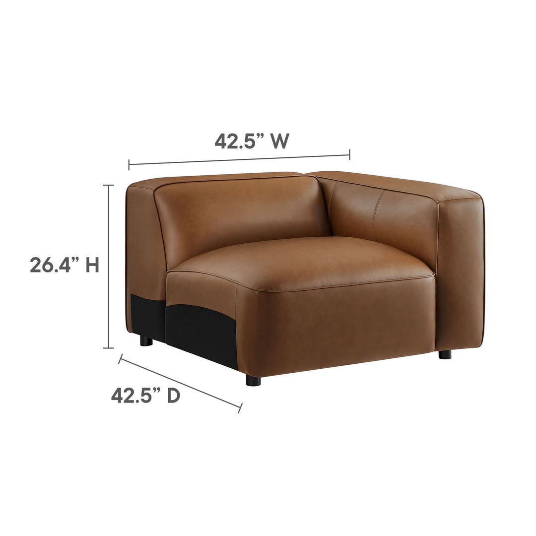 Aspen 3-Piece Upholstered Vegan Leather Modular Sofa