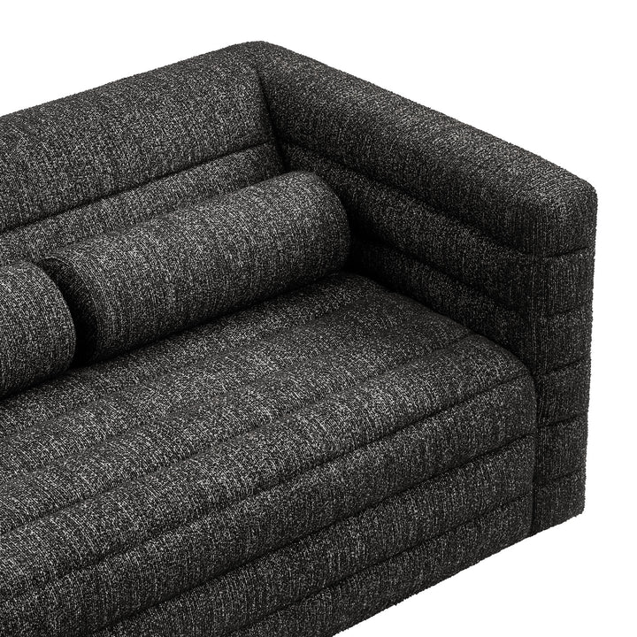 Relle Chaise Tufted Boucle Upholstered Loveseat