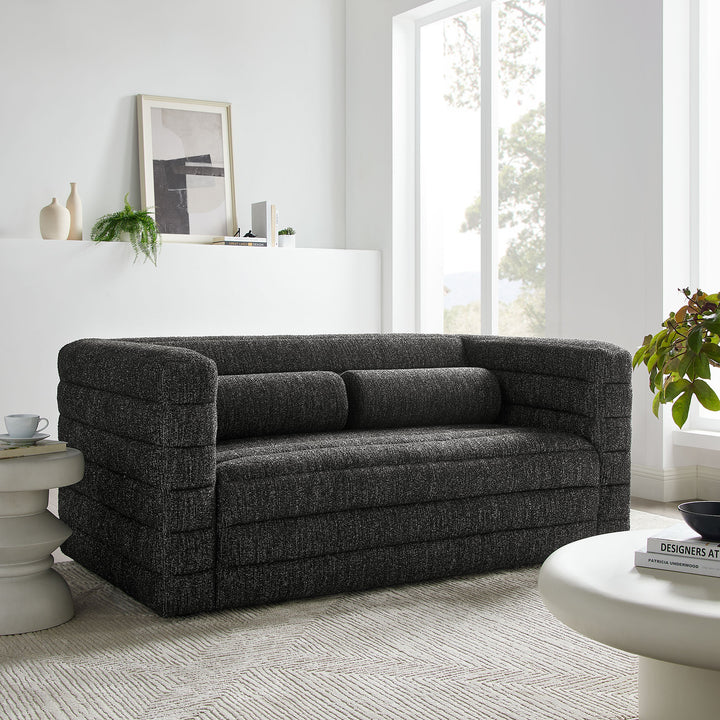 Relle Chaise Tufted Boucle Upholstered Loveseat