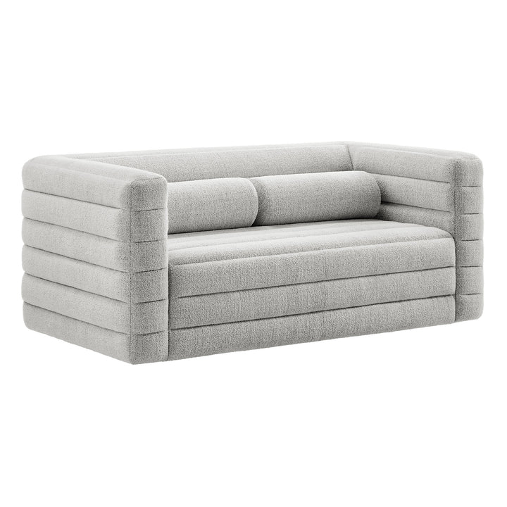 Relle Chaise Tufted Boucle Upholstered Loveseat