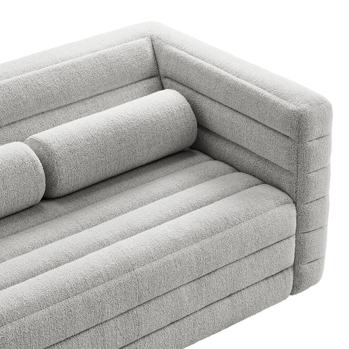 Relle Chaise Tufted Boucle Upholstered Loveseat