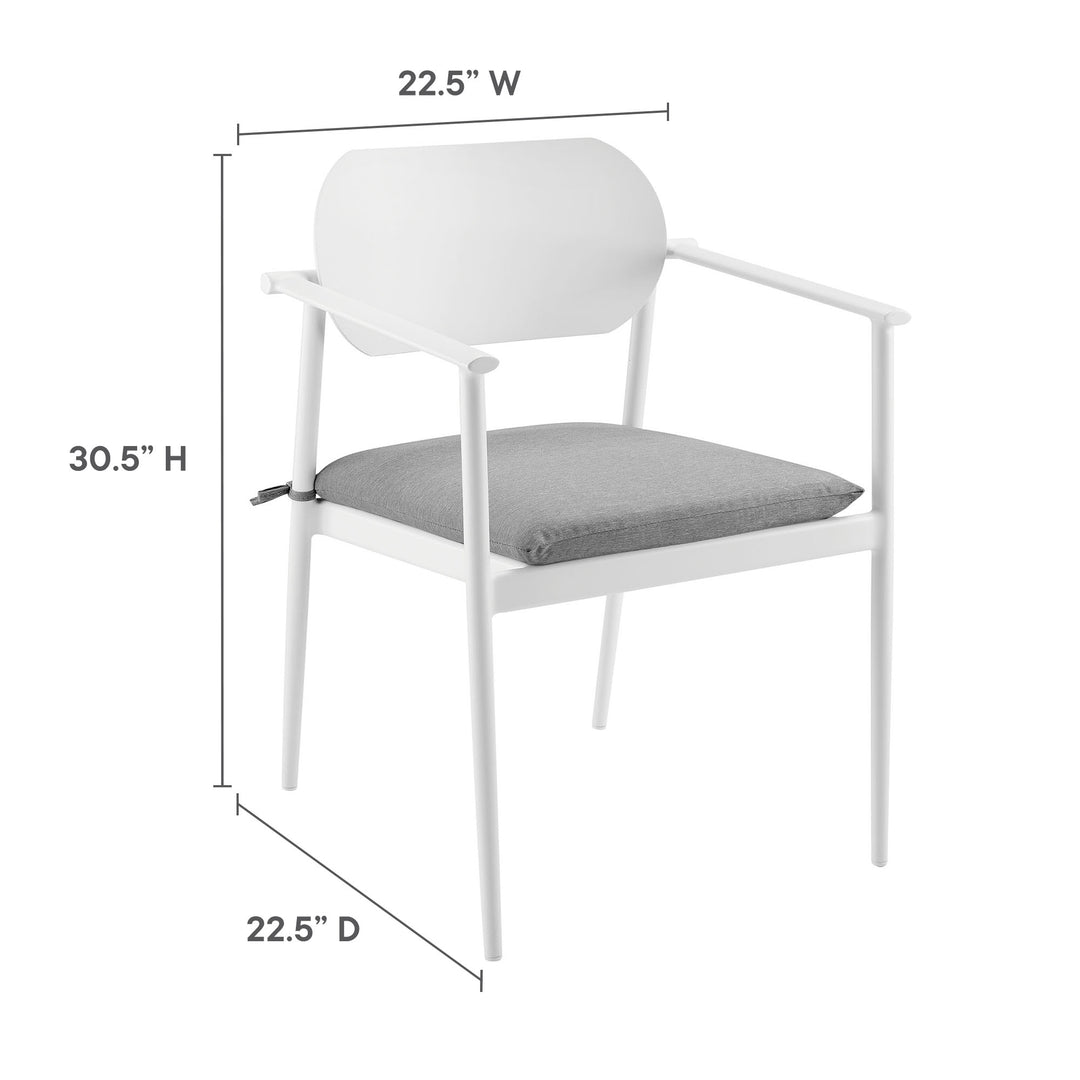 Aeris Stackable Aluminum Armchair Outdoor Dining Set of 2