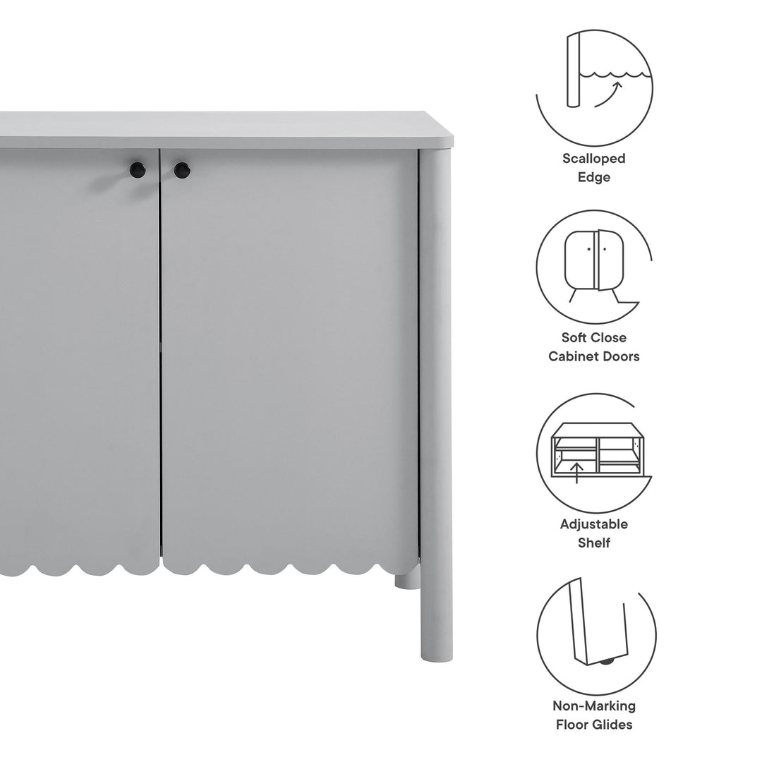 Emery 35" 2-Door Scalloped Sideboard Cabinet