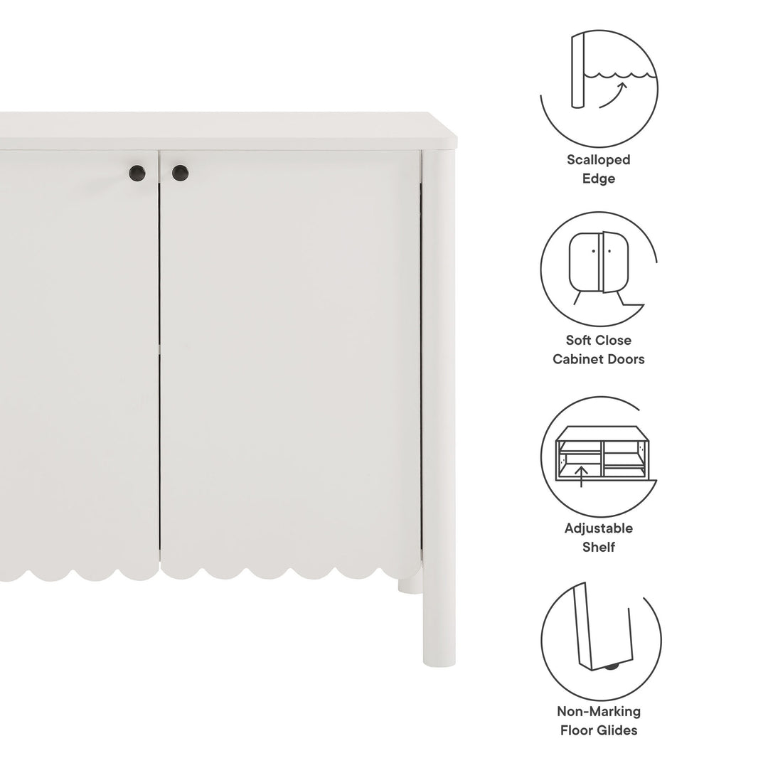 Emery 35" 2-Door Scalloped Sideboard Cabinet