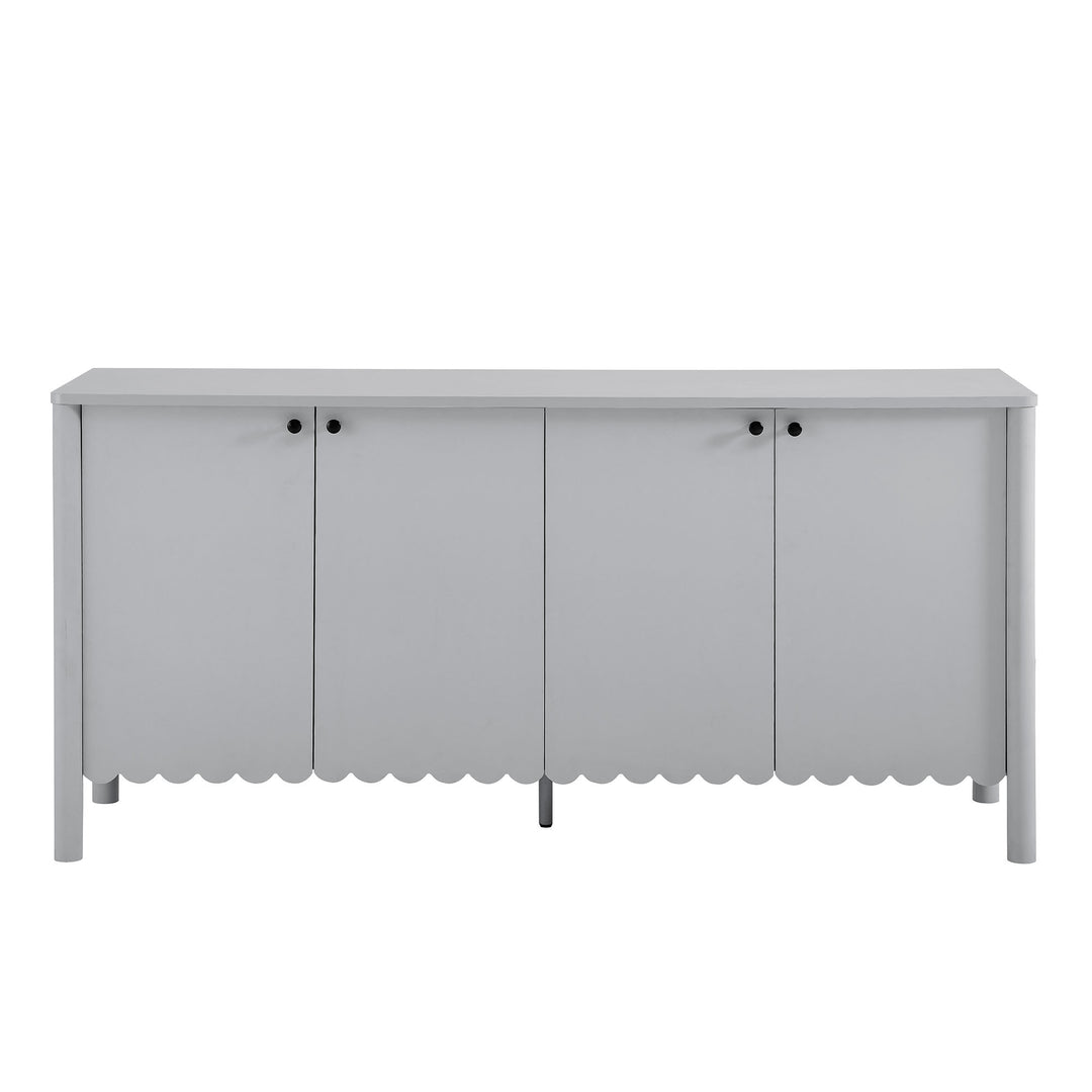 Elara 66" 4-Door Scalloped Sideboard Cabinet