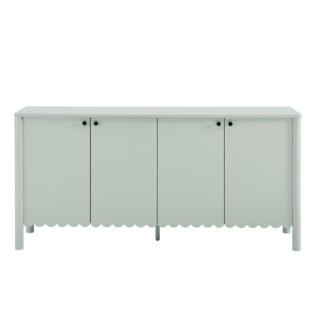 Elara 66" 4-Door Scalloped Sideboard Cabinet