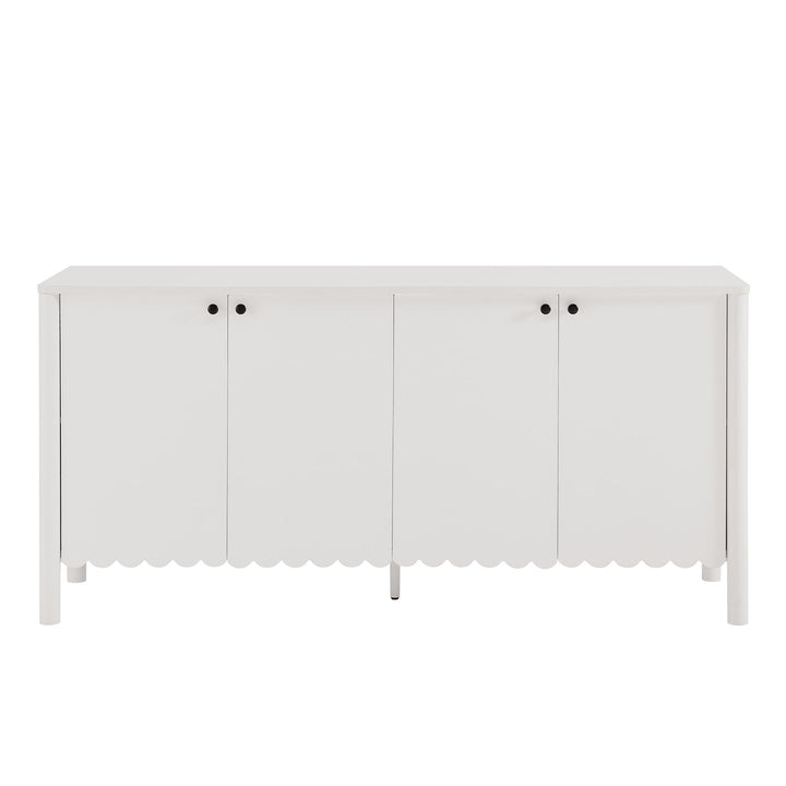 Elara 66" 4-Door Scalloped Sideboard Cabinet