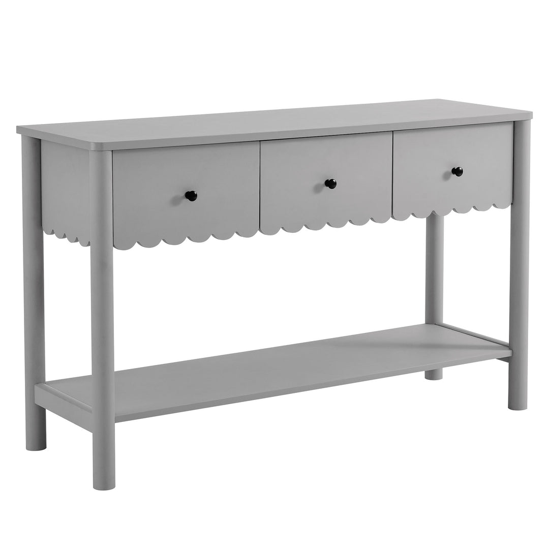 Eleanor 3-Drawer Scalloped Console Table