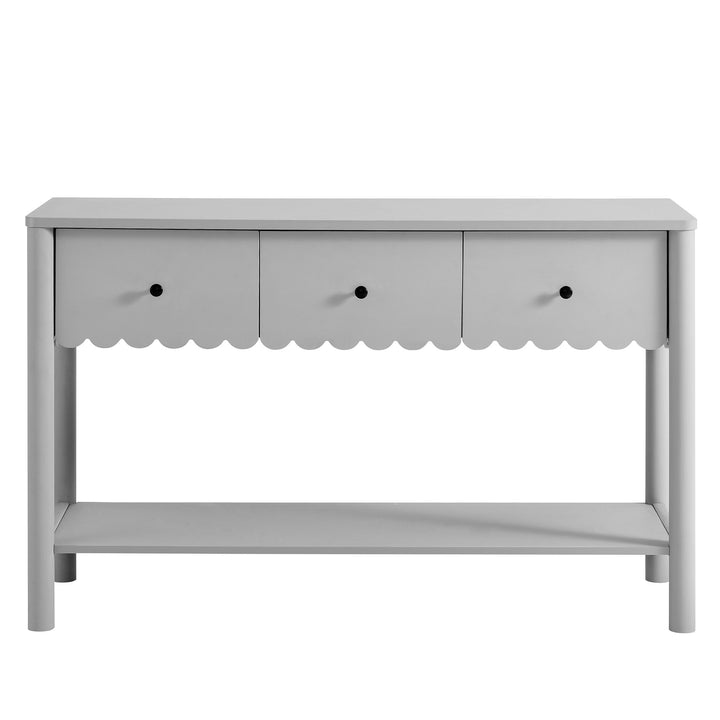 Eleanor 3-Drawer Scalloped Console Table