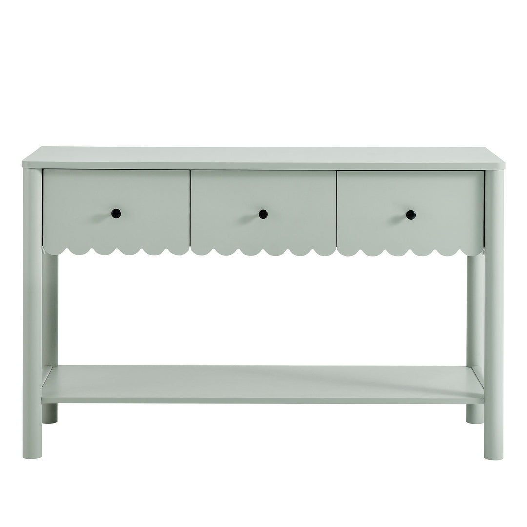 Eleanor 3-Drawer Scalloped Console Table