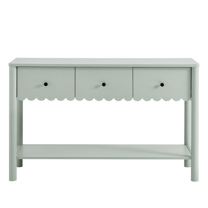 Emerson 3-Drawer Scalloped Console Table