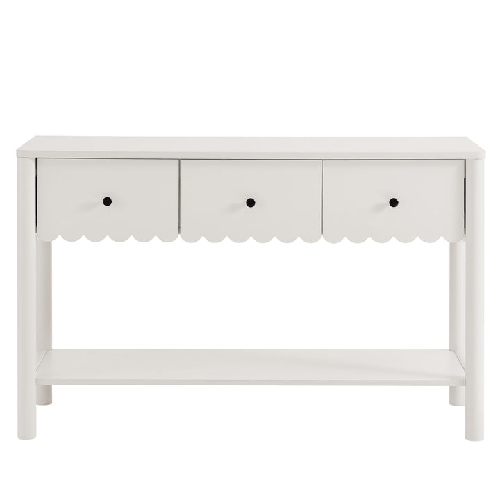 Eleanor 3-Drawer Scalloped Console Table