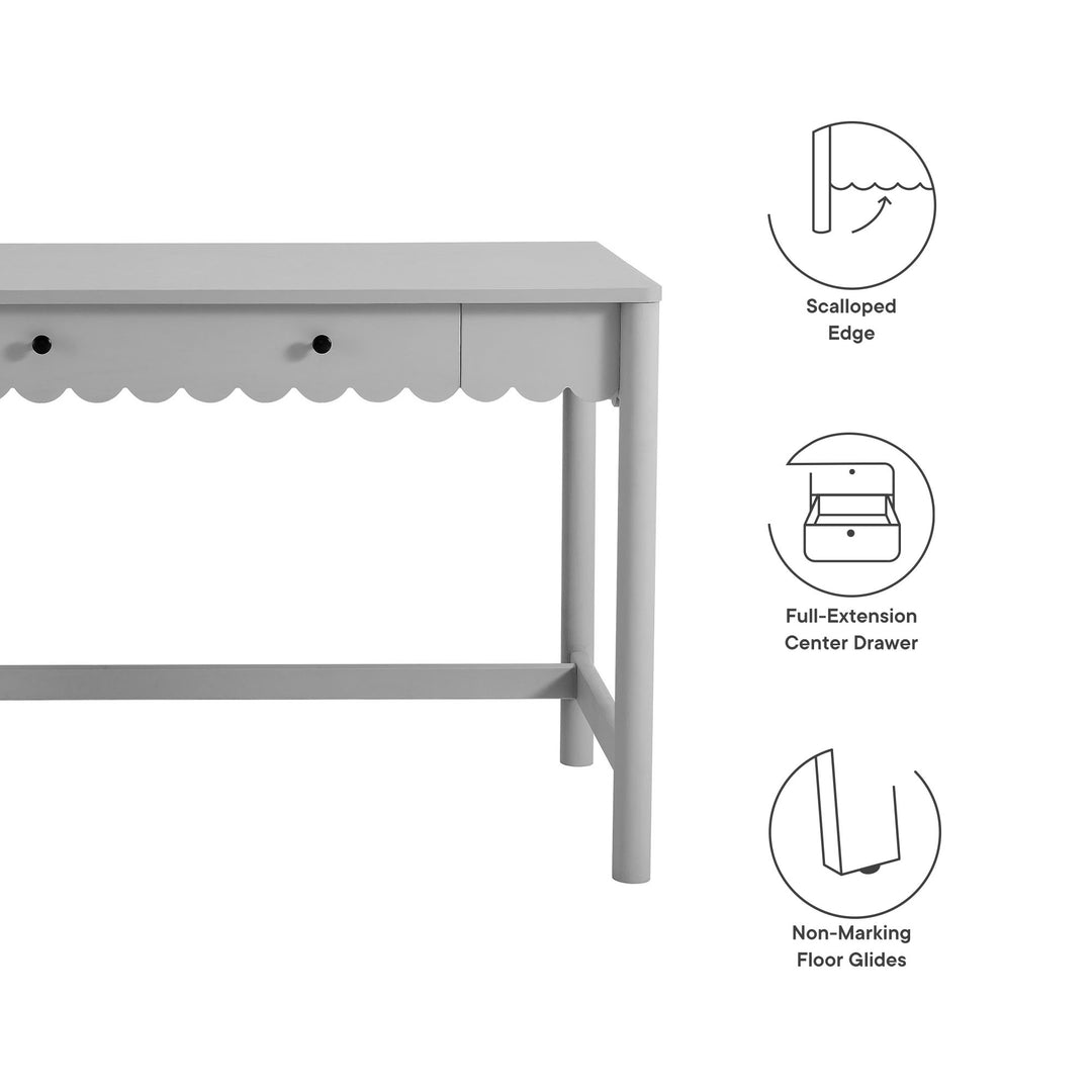 Evelyn 1-Drawer Scallop Writing Desk