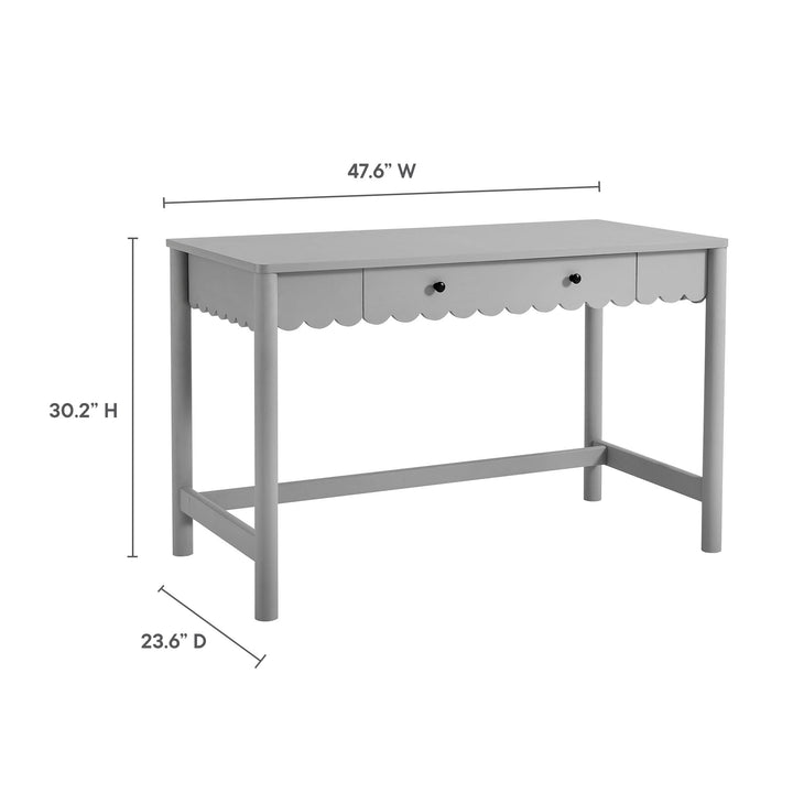 Evelyn 1-Drawer Scallop Writing Desk