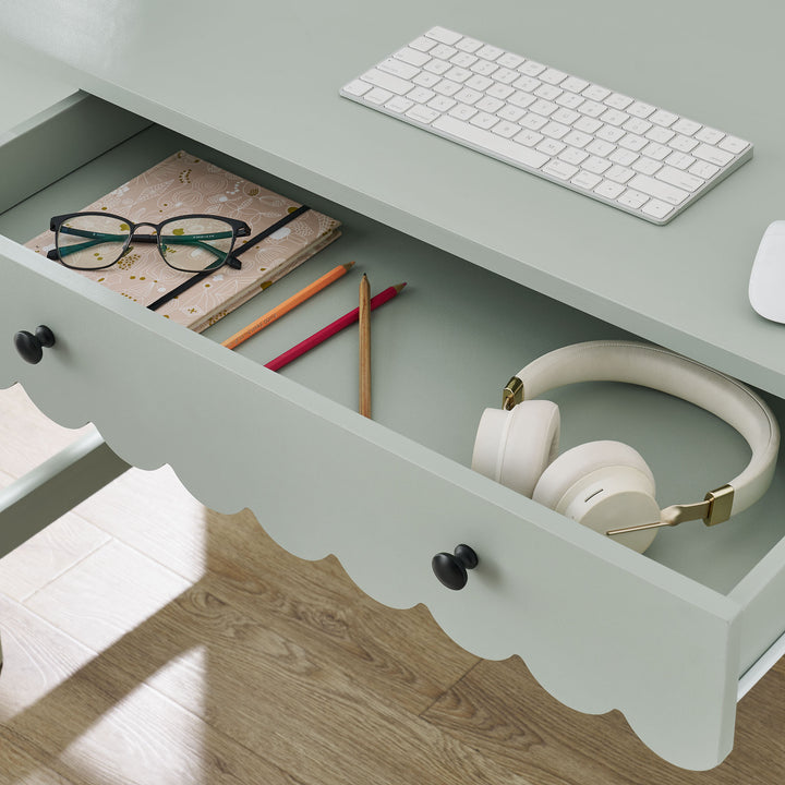 Evelyn 1-Drawer Scallop Writing Desk