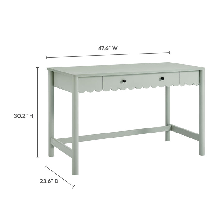 Evelyn 1-Drawer Scallop Writing Desk