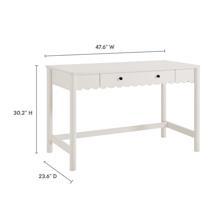 Evelyn 1-Drawer Scallop Writing Desk