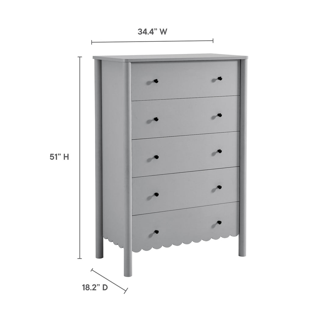 Eloise Scalloped 5-Drawer Chest