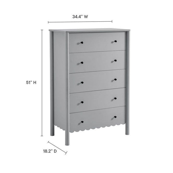 Eloise Scalloped 5-Drawer Chest