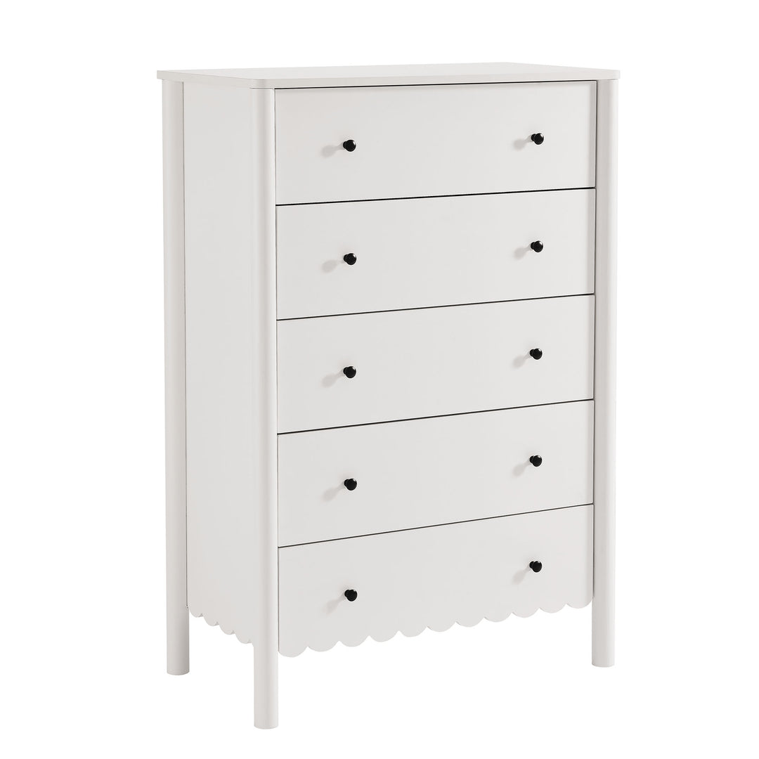 Eloise Scalloped 5-Drawer Chest