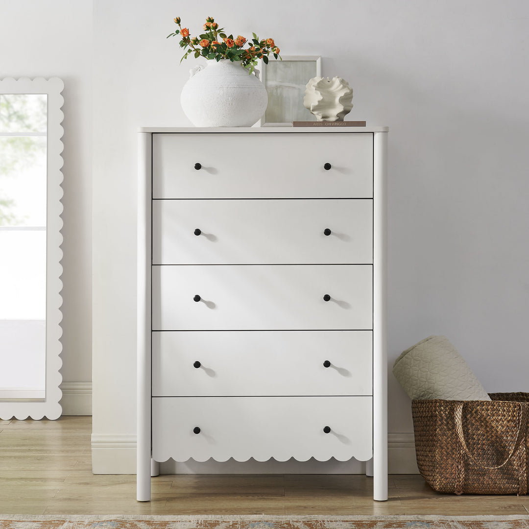 Eloise Scalloped 5-Drawer Chest