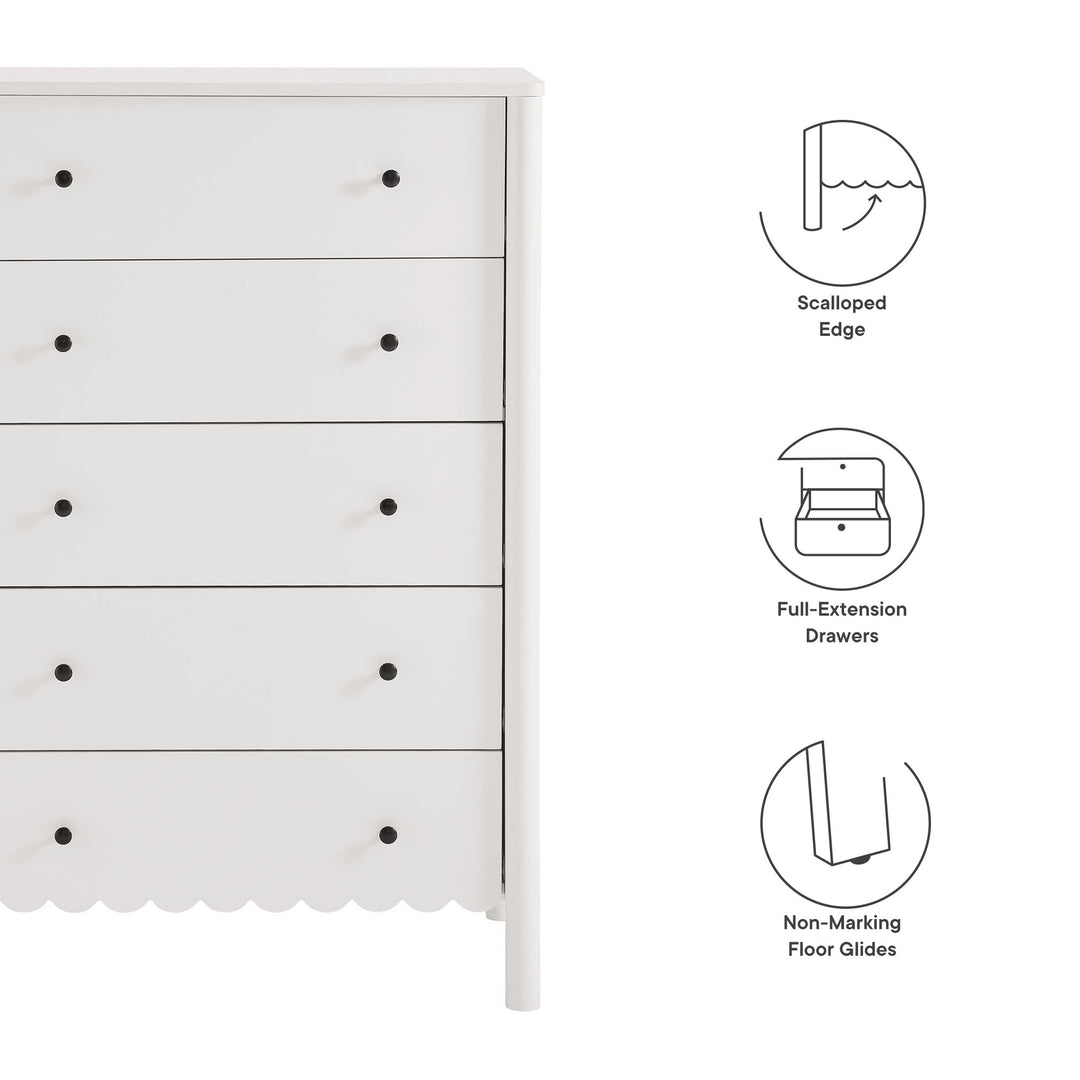 Eloise Scalloped 5-Drawer Chest