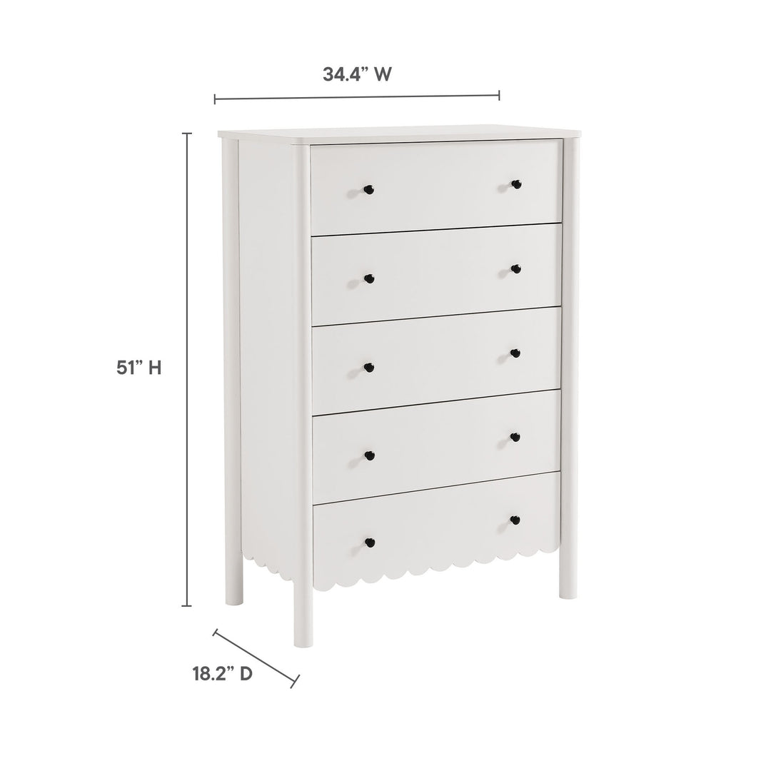 Eloise Scalloped 5-Drawer Chest